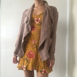 Beige Knit Cardigan